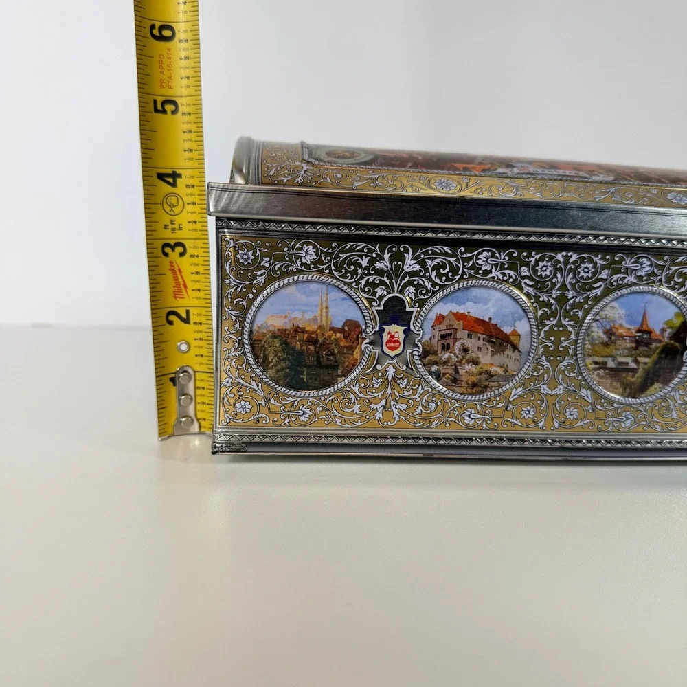 Lebkuchen Schmidt Nuremberg Germany Vintage Treasure Chest‎ Tin Box